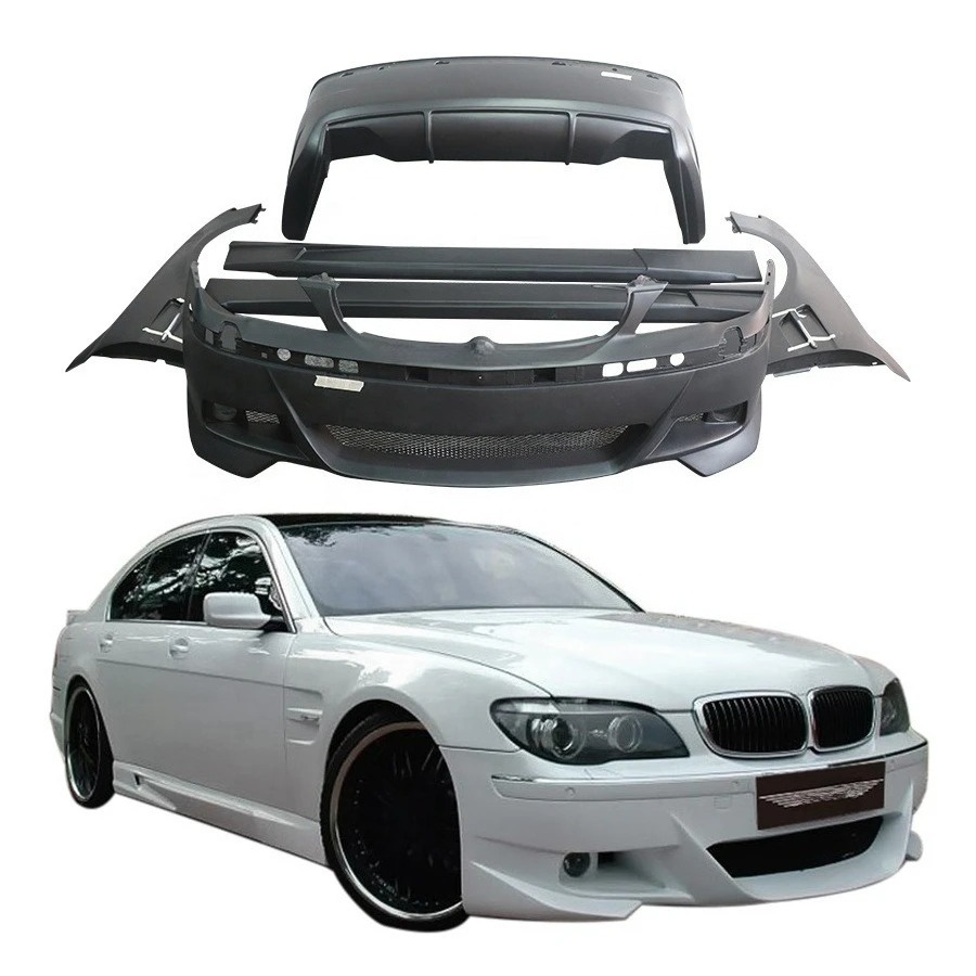 2002-2004 for  7 Series E65 Body Kit New Front & Rear Bumper Side Skirts & Fenders with Exhaust Cut-Outs